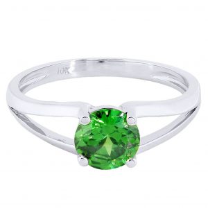 Emerald Promise Ring 10K Gold / 2.2 Grams