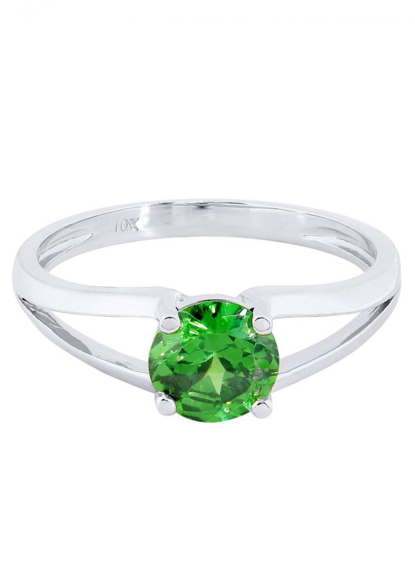 Emerald Promise Ring 10K Gold / 2.2 Grams