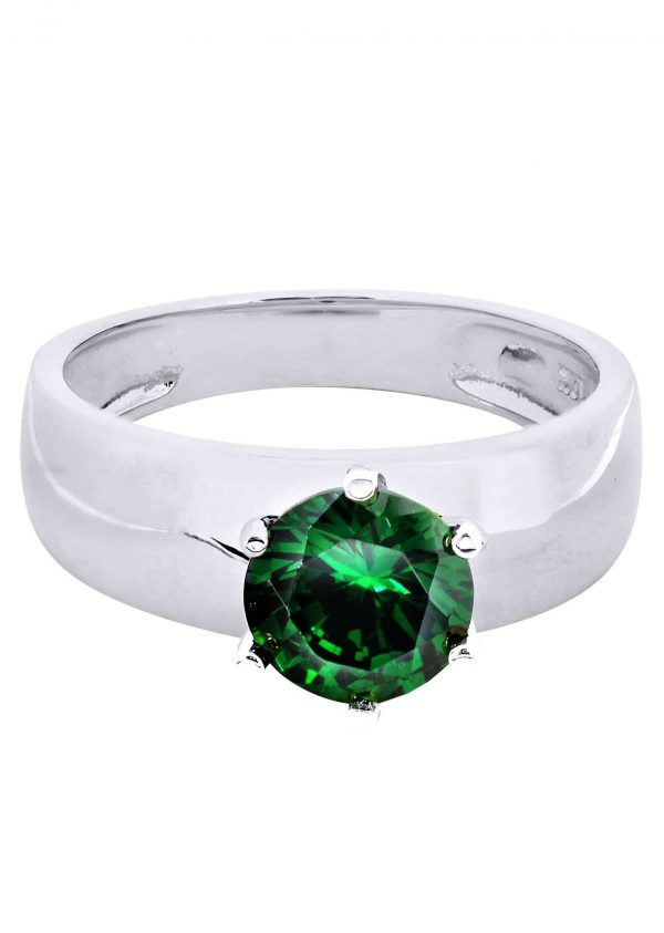 Emerald Promise Ring 10K Gold / 3.5 Grams